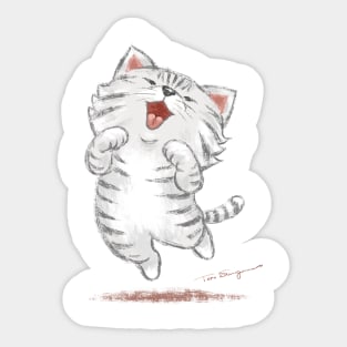 mewling kitten Sticker